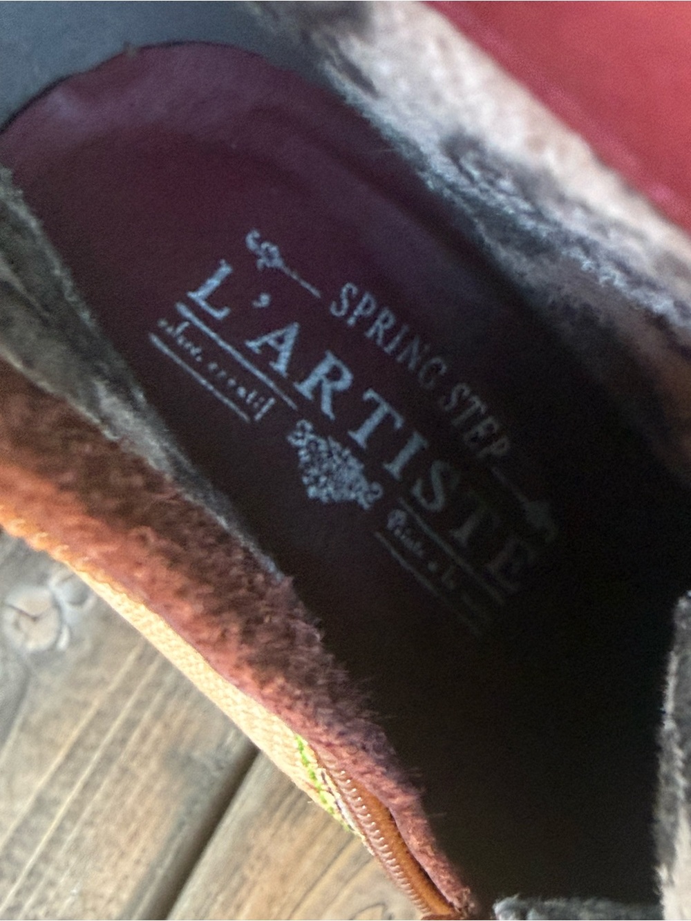 L’Artiste by Spring Step Leather Multi Print Boot Size 9 (40EU) - Picture 15 of 15